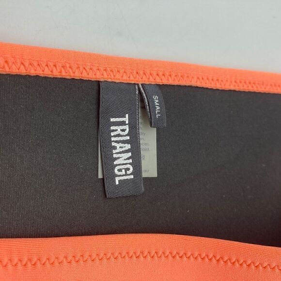 Triangl Neon Orange Bikini Bottom Size S 100% Neoprene - Picture 5 of 6